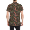 Dragonfly Pattern Print Design 02 Men's Short Sleeve Button Up Shirt