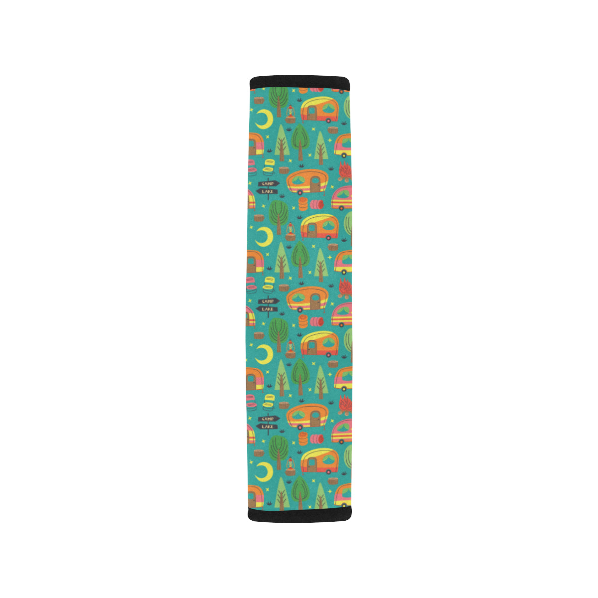 Camping Camper Pattern Print Design 05 Car Seat Belt Cover