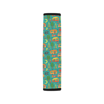 Camping Camper Pattern Print Design 05 Car Seat Belt Cover