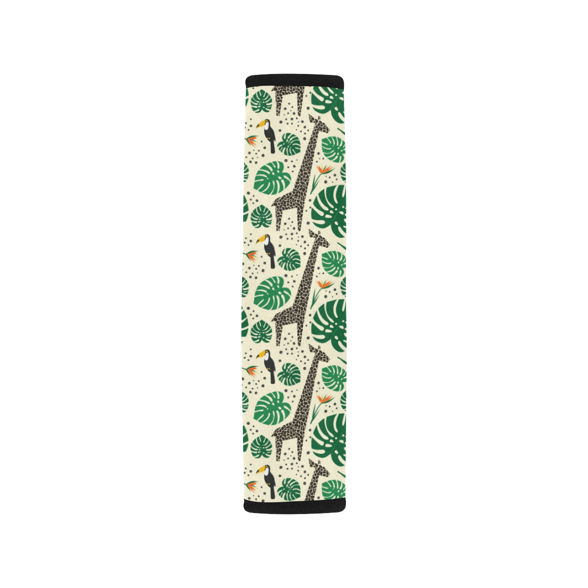 Rainforest Giraffe Pattern Print Design A02 Car Seat Belt Cover