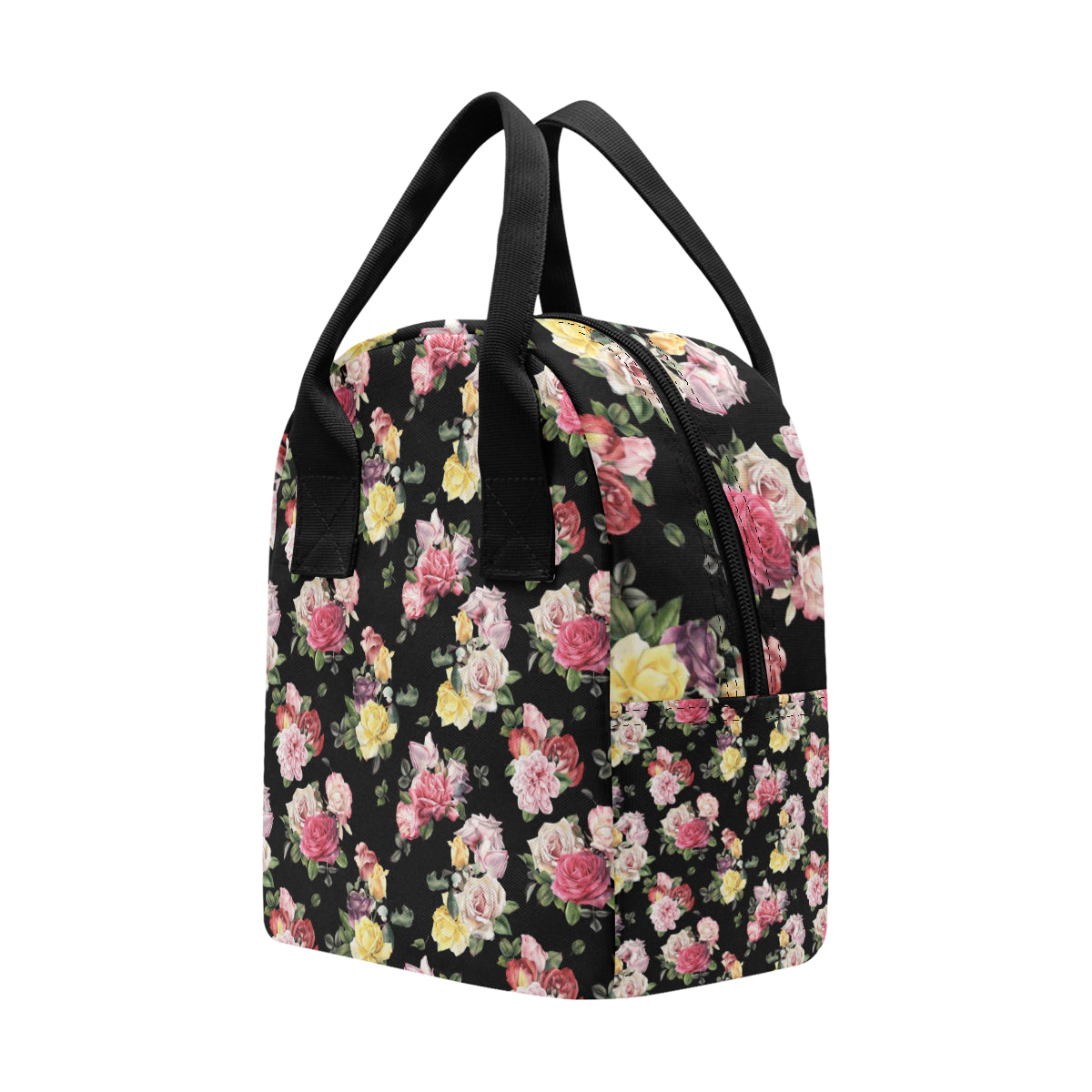 Rose Pattern Print Design RO010 Insulated Lunch Bag