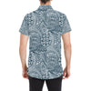 Polynesian Pattern Print Design A03 Men's Short Sleeve Button Up Shirt