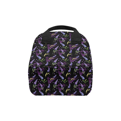 Lavender Pattern Print Design LV07 Insulated Lunch Bag