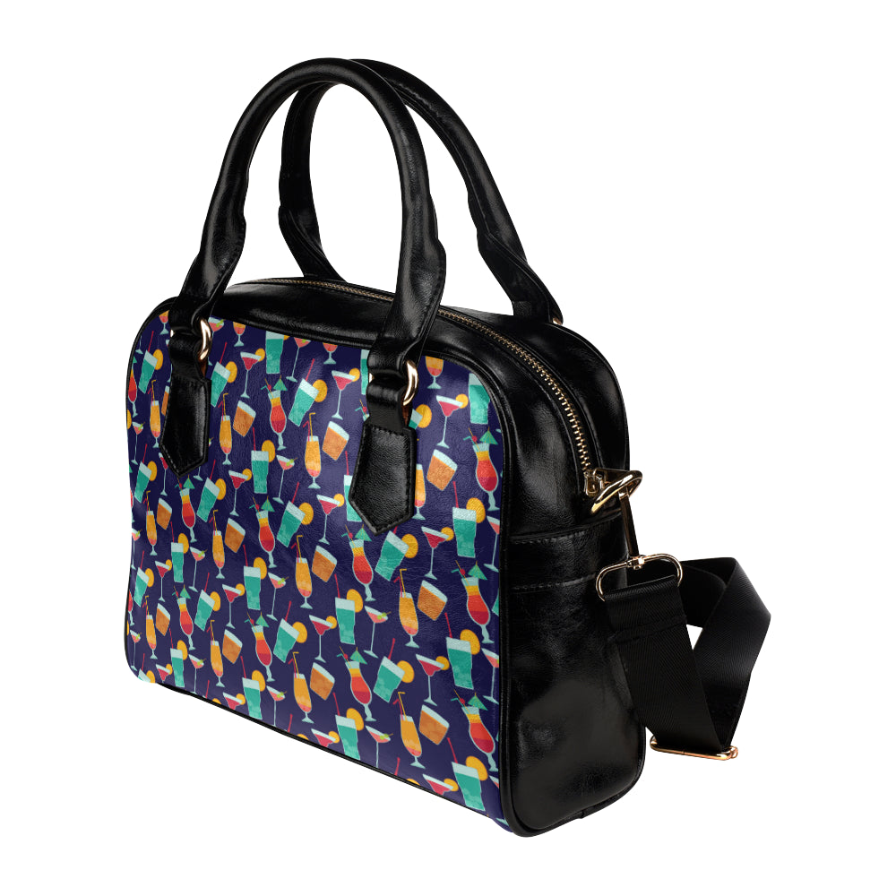 Cocktail Pattern Print Design 06 Shoulder Handbag
