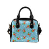 Reindeer cute Pattern Print Design 02 Shoulder Handbag