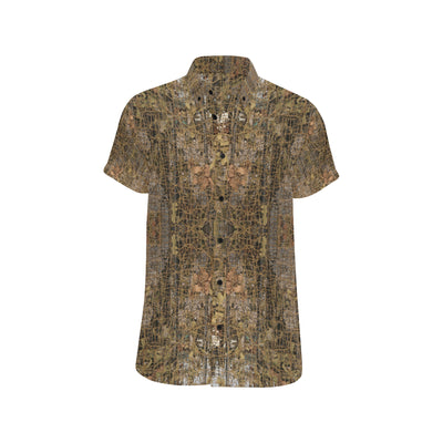 Camouflage Realtree Pattern Print Design 01 Men's Short Sleeve Button Up Shirt