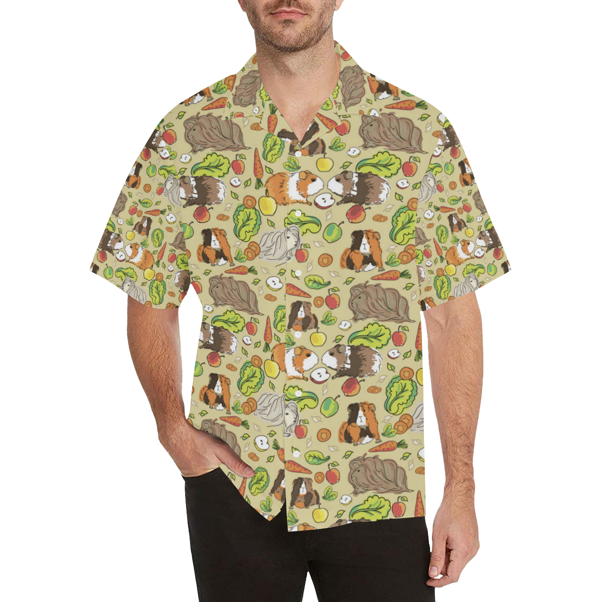 Guinea Pig Pattern Print Design 02 Men's Hawaiian Shirt