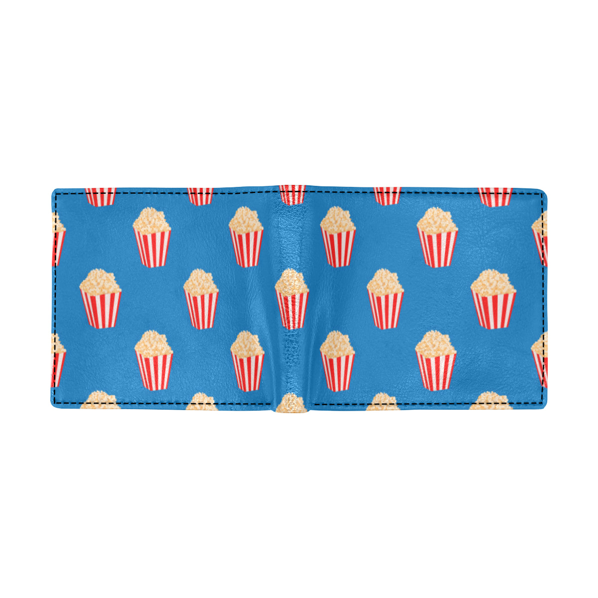 Popcorn Pattern Print Design A04 Men's ID Card Wallet