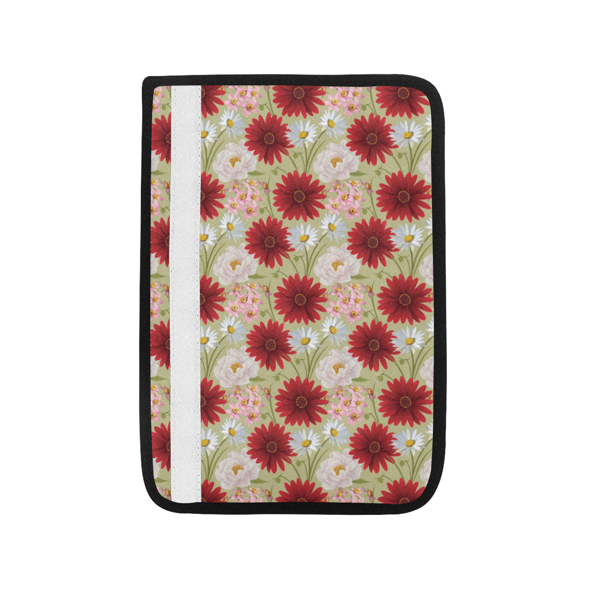 Gerberas Pattern Print Design GB07 Car Seat Belt Cover