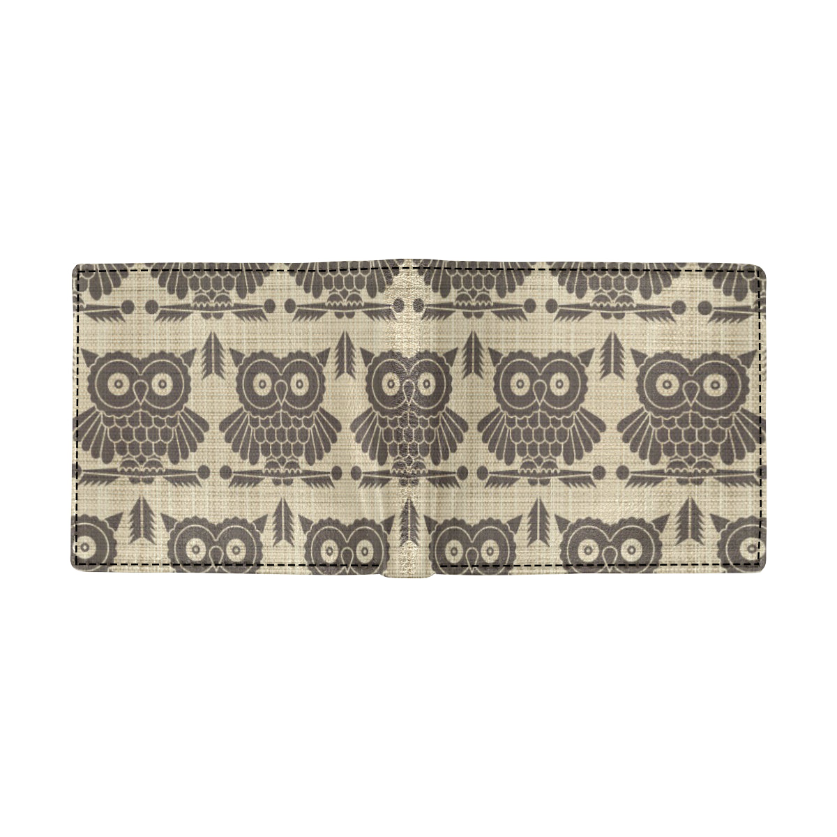 Owl Pattern Print Design A01 Men's ID Card Wallet