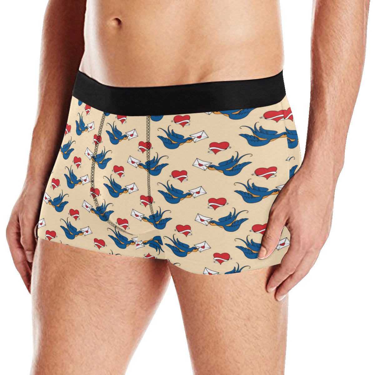 Swallow Bird Pattern Print Design 05 Men's Boxer Briefs