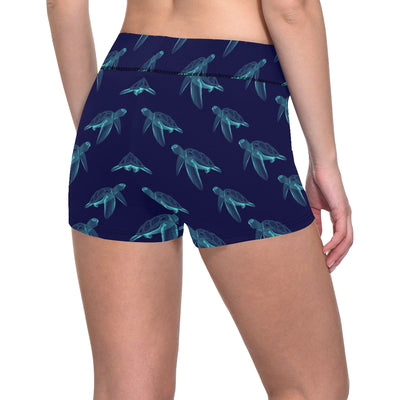 Sea Turtle Pattern Print Design T04 Yoga Shorts