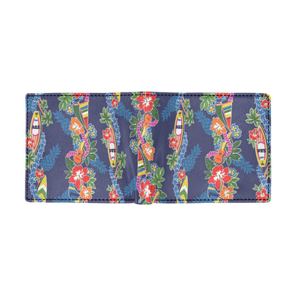 Hawaiian Themed Pattern Print Design H04 Men's ID Card Wallet