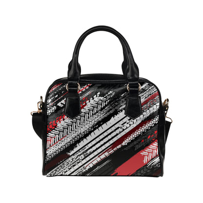 Racing Pattern Print Design A03 Shoulder Handbag