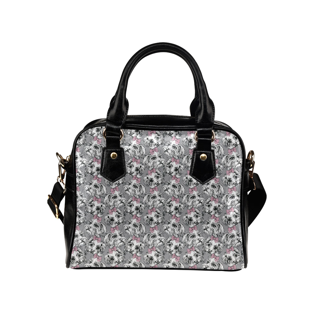 Maltese Pattern Print Design 01 Shoulder Handbag