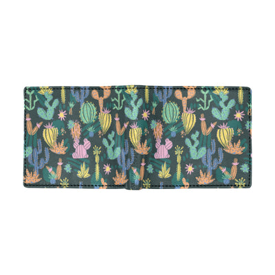 Cactus Pattern Print Design 05 Men's ID Card Wallet