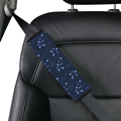 Aquarius Zodiac Pattern Print Design 02 Car Seat Belt Cover