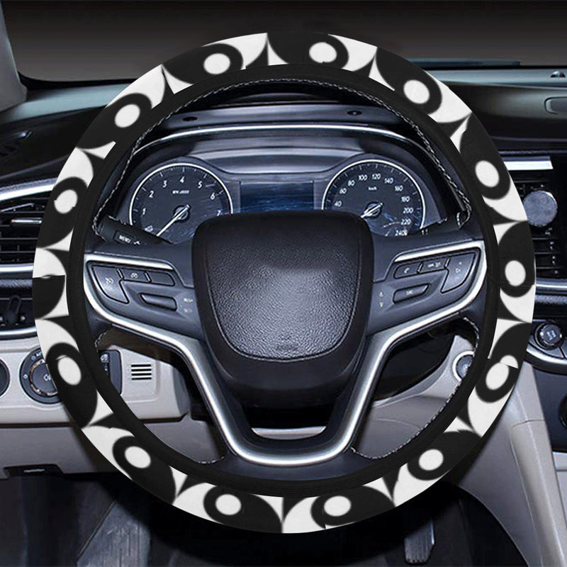 Yin Yang Classic Pattern Design Print Steering Wheel Cover with Elastic Edge