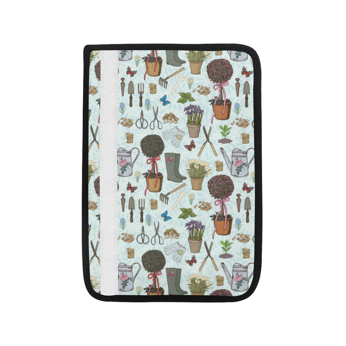 Gardening Pattern Print Design G01 Car Seat Belt Cover