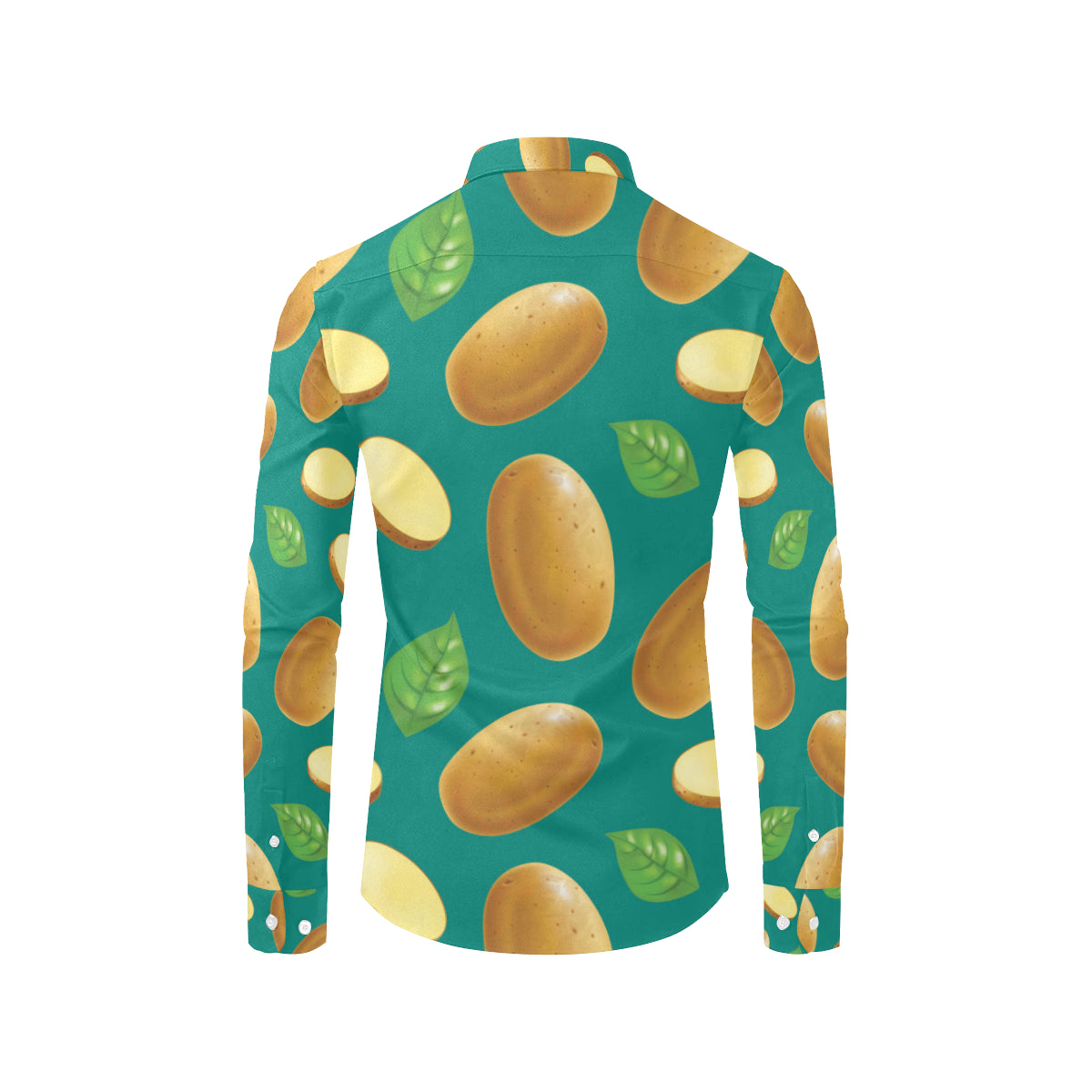Potato Pattern Print Design A04 Men's Long Sleeve Shirt