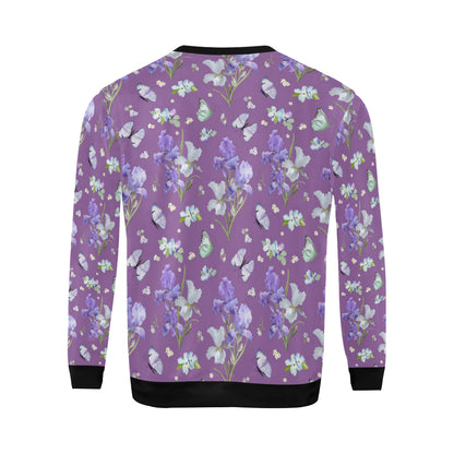 Iris Pattern Print Design IR09 Men Long Sleeve Sweatshirt
