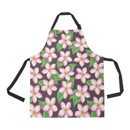 Pink Plumeria Pattern Print Design PM019 Apron with Pocket
