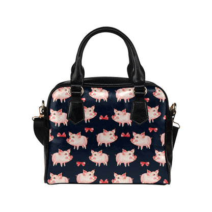 Pig Cute Pattern Print Design 02 Shoulder Handbag