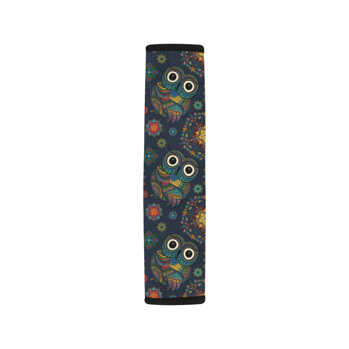 Owl Boho Style Pattern Print Design A04 Car Seat Belt Cover