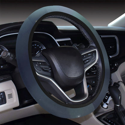 Aurora Borealis Pattern Print Design 01 Steering Wheel Cover with Elastic Edge