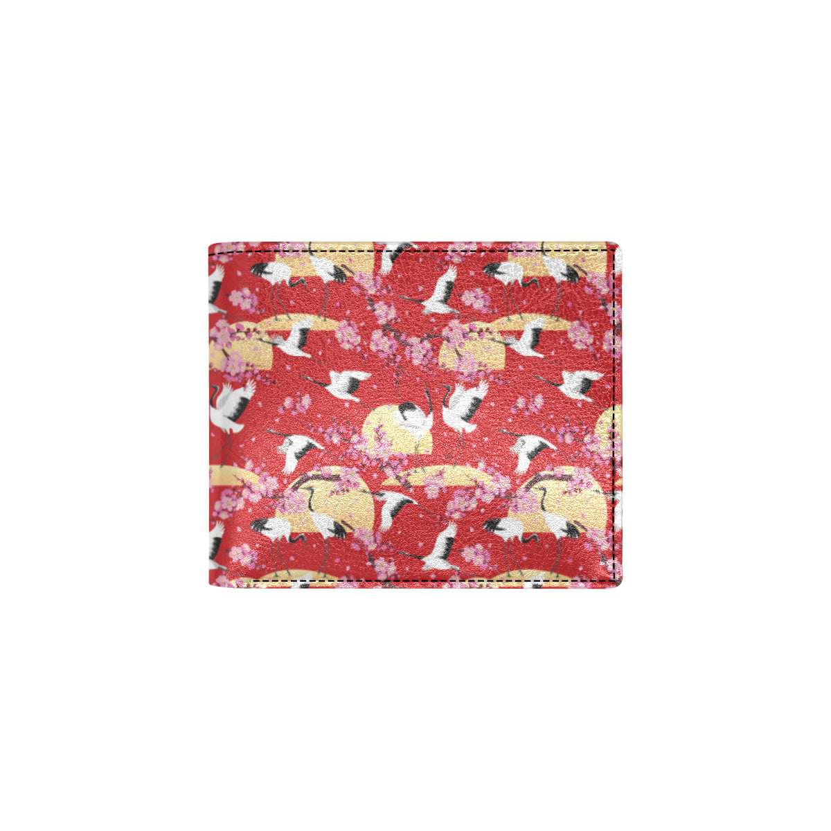 Crane Pattern Print Design 04 Men's ID Card Wallet
