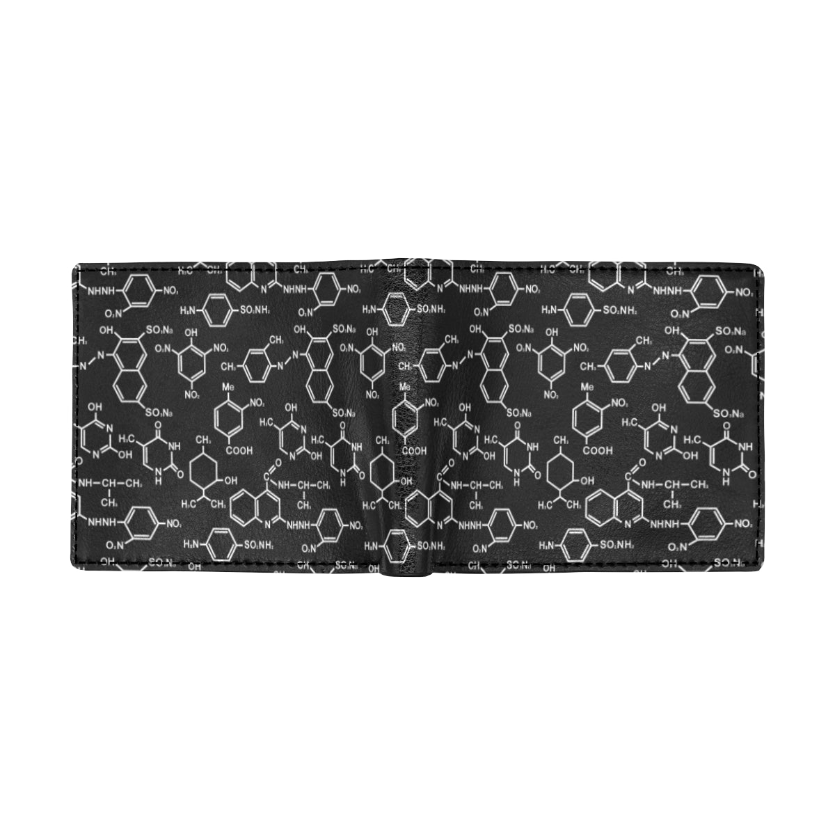 Chemical Pattern Print Design 02 Men's ID Card Wallet