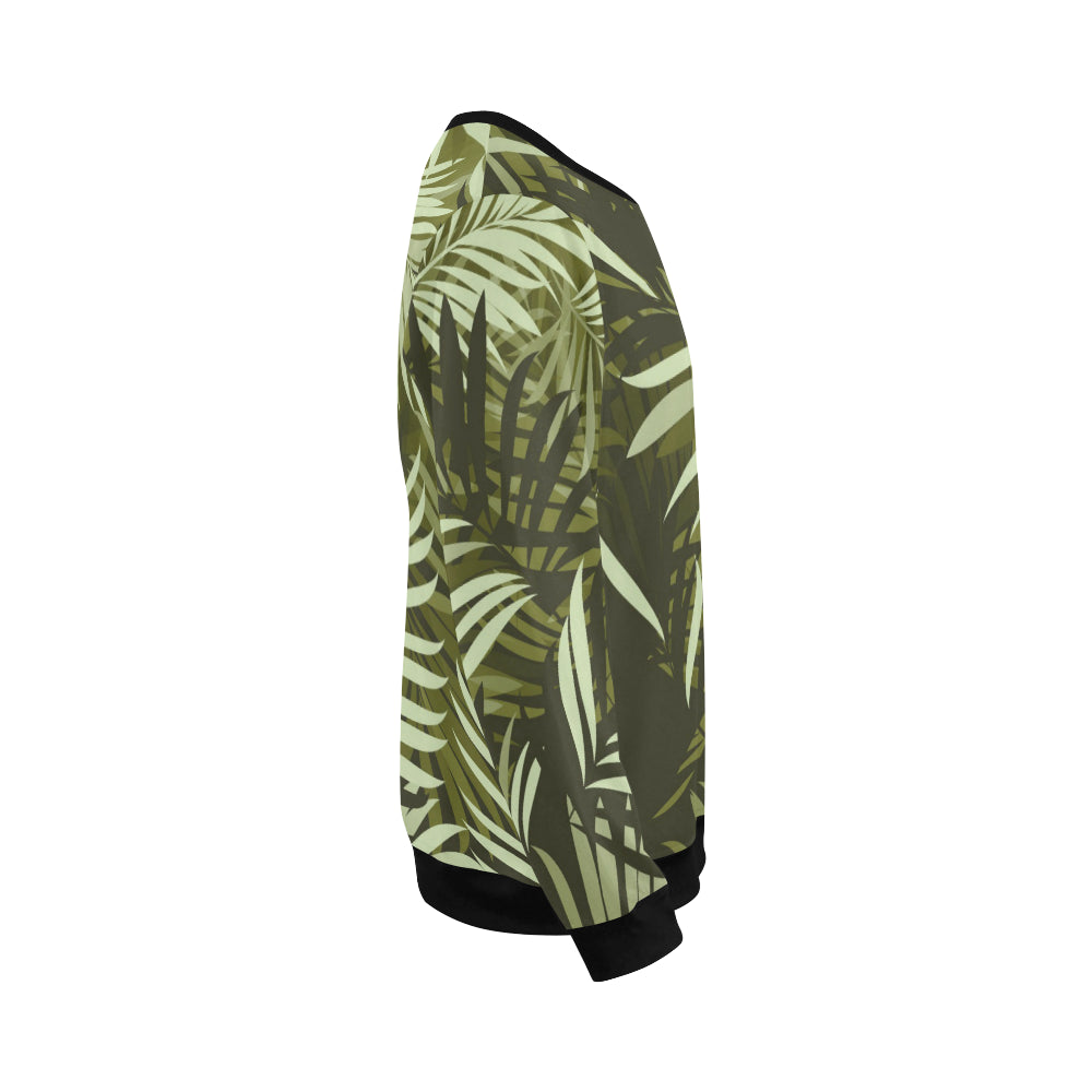 Palm Leaves Pattern Print Design PL05 Men Long Sleeve Sweatshirt