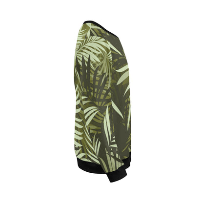 Palm Leaves Pattern Print Design PL05 Men Long Sleeve Sweatshirt