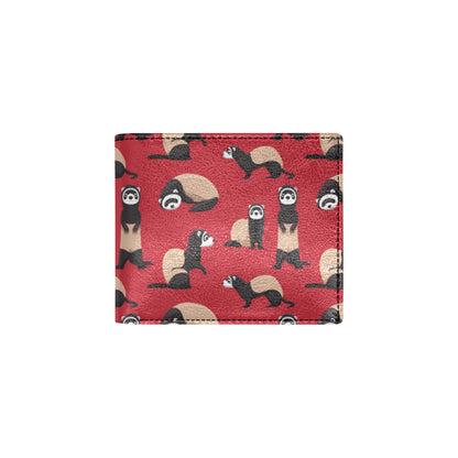 Ferret Pattern Print Design 02 Men's ID Card Wallet