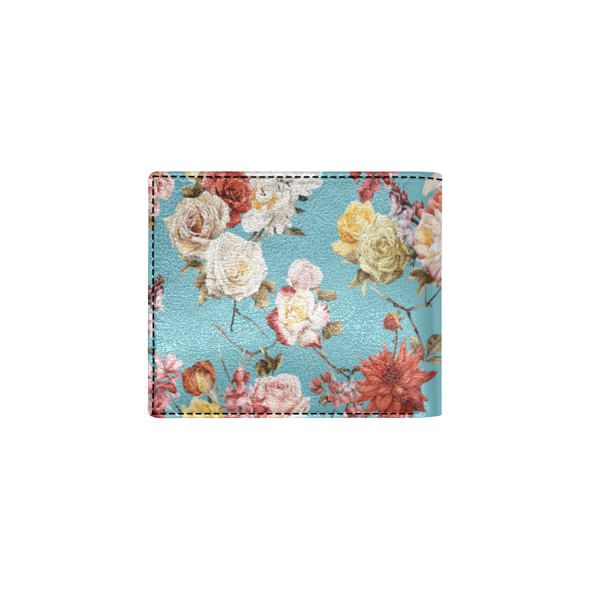 Summer Floral Pattern Print Design SF05 Men's ID Card Wallet
