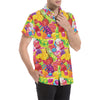 Candy Pattern Print Design CA01 Men's Short Sleeve Button Up Shirt