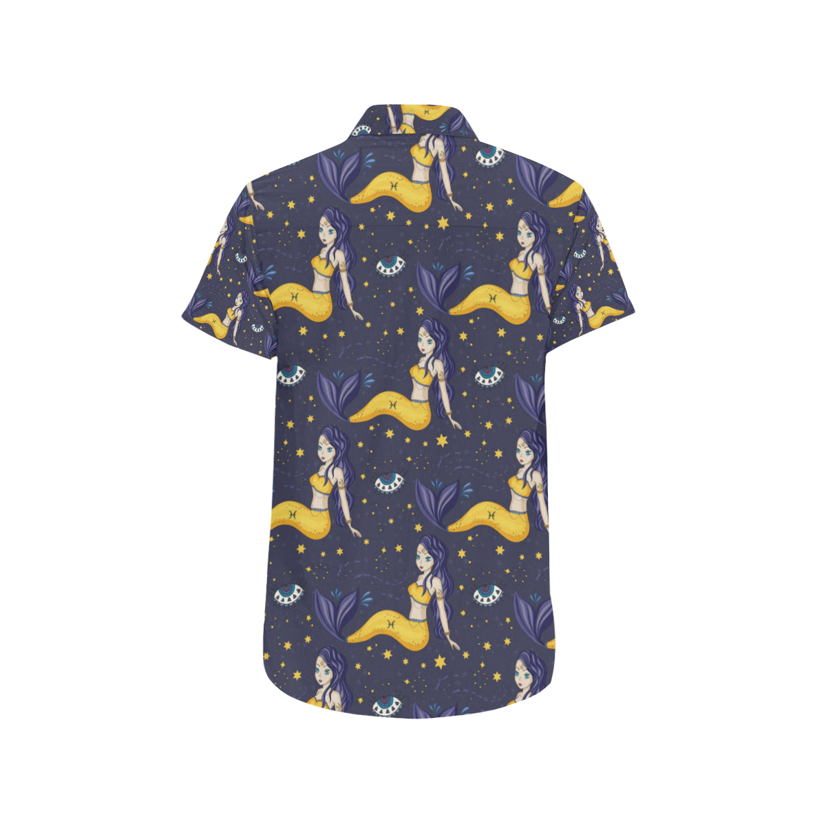 Pisces Pattern Print Design A04 Men's Short Sleeve Button Up Shirt