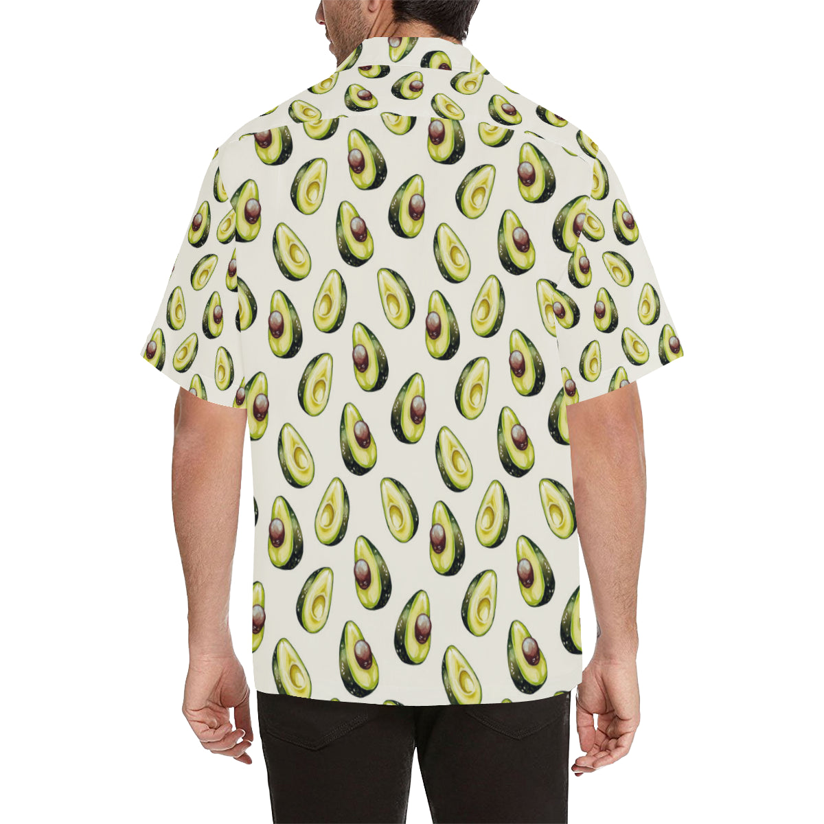 Avocado Pattern Print Design 01 Men's Hawaiian Shirt