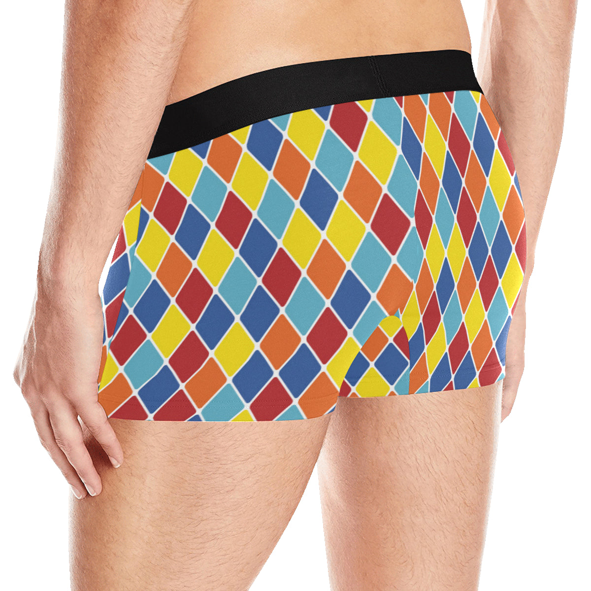Harlequin Pattern Print Design 01 Men's Boxer Briefs