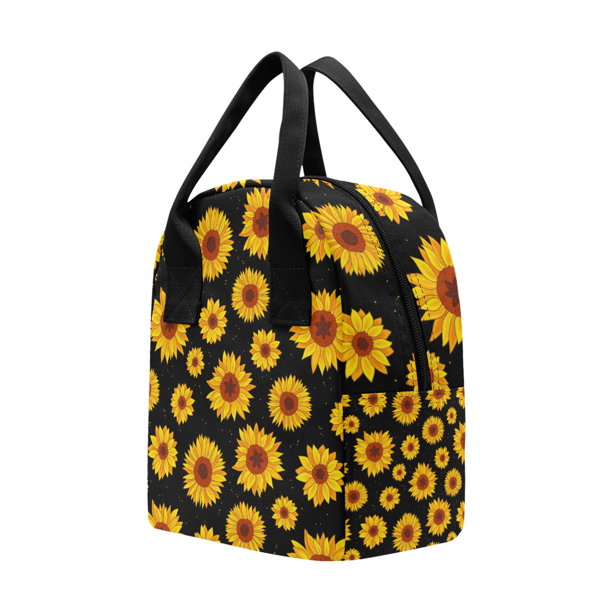 Sunflower Pattern Print Design SF09 Insulated Lunch Bag