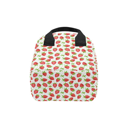 Strawberry Pattern Print Design SB07 Insulated Lunch Bag