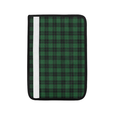 Green Tartan Plaid Pattern Car Seat Belt Cover