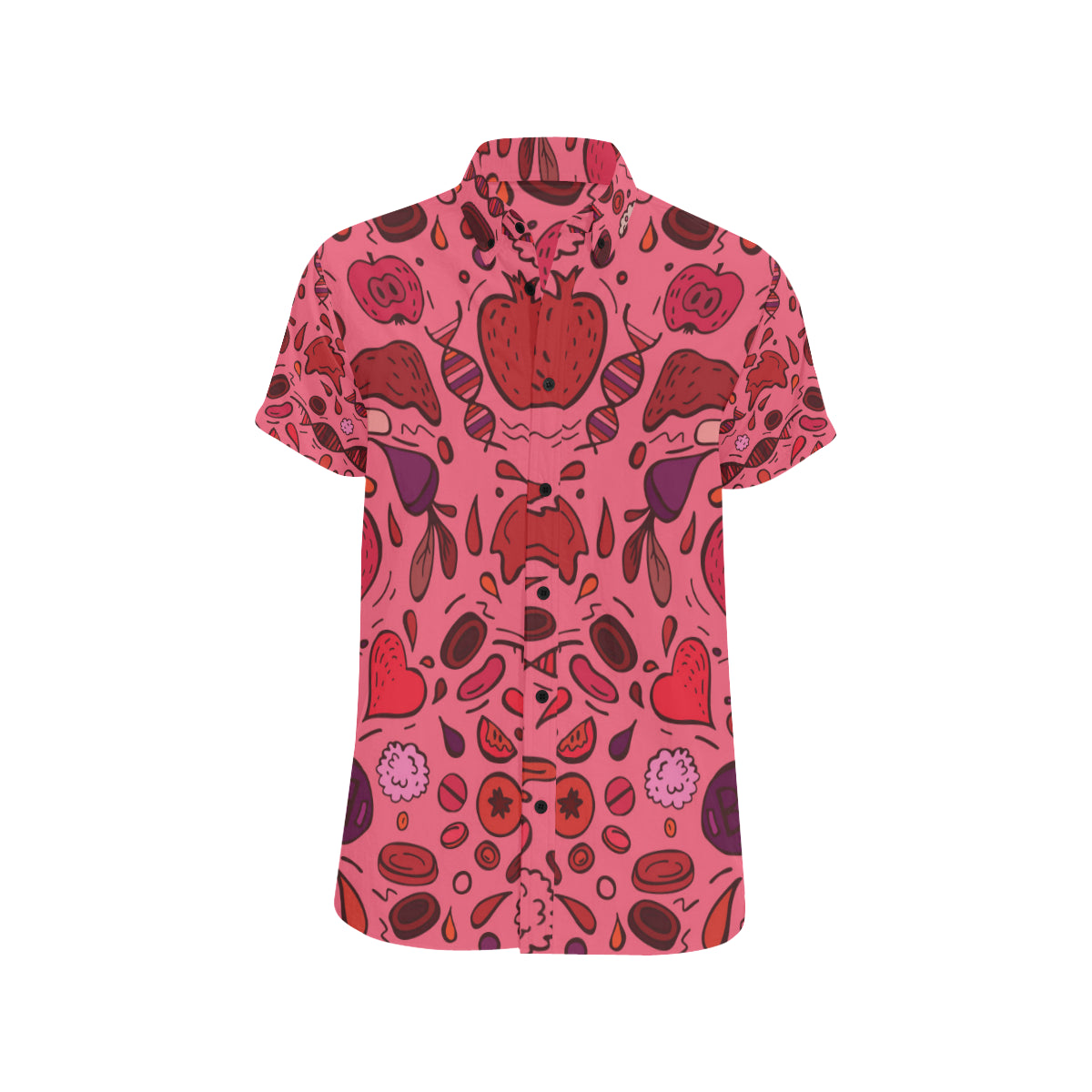Phlebotomist Pattern Print Design A01 Men's Short Sleeve Button Up Shirt
