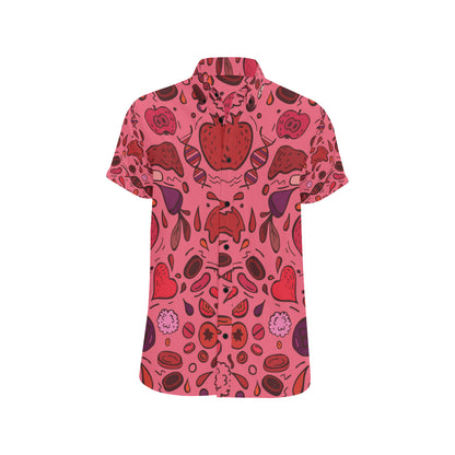 Phlebotomist Pattern Print Design A01 Men's Short Sleeve Button Up Shirt