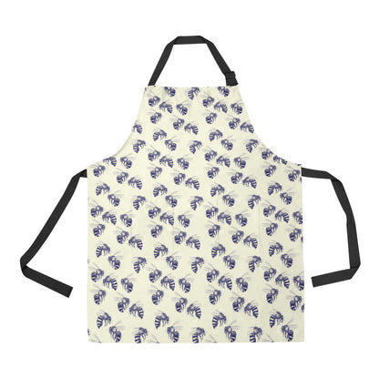 Bee Pattern Print Design 02 Apron with Pocket