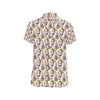 Buddha Pattern Print Design 06 Men's Short Sleeve Button Up Shirt