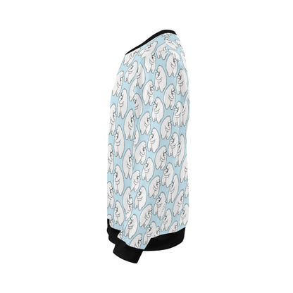 Polar Bear Pattern Print Design PB08 Men Long Sleeve Sweatshirt