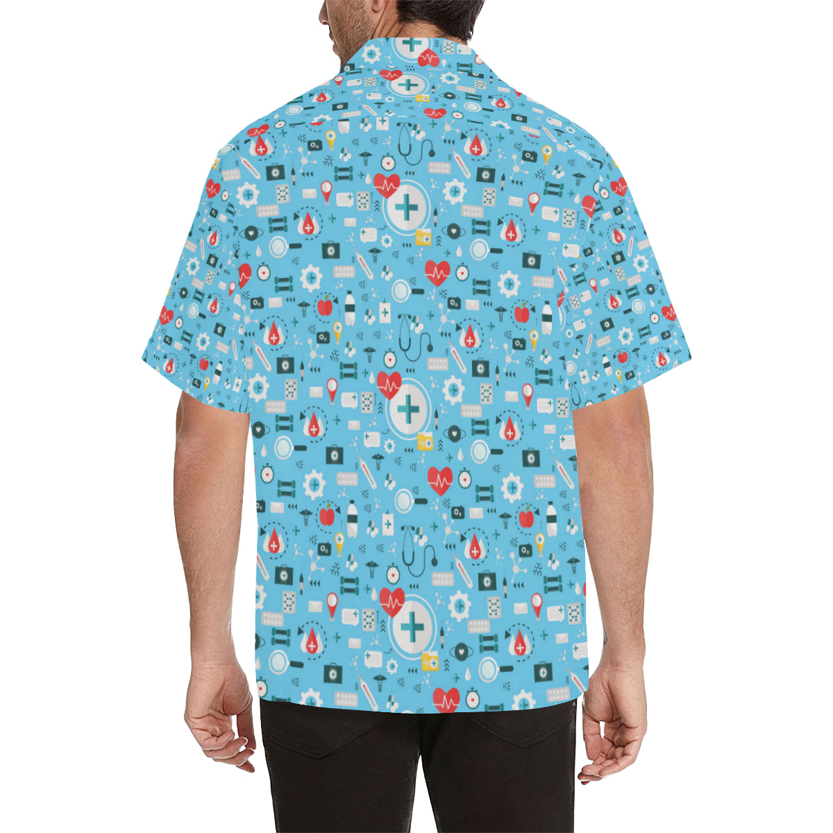 Medical Pattern Print Design 06 Men's Hawaiian Shirt