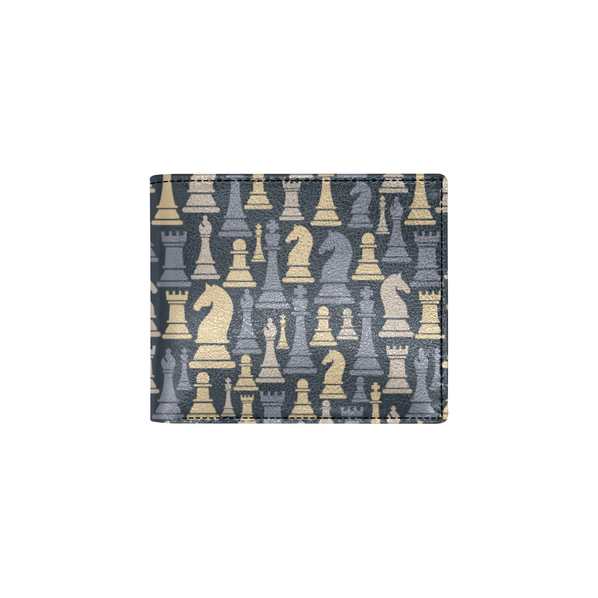 Chess Pattern Print Design 04 Men's ID Card Wallet