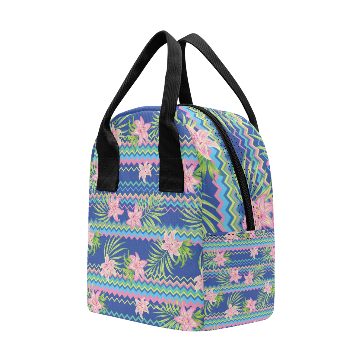Lily Pattern Print Design LY015 Insulated Lunch Bag